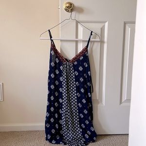 Blue patterned dress, size S